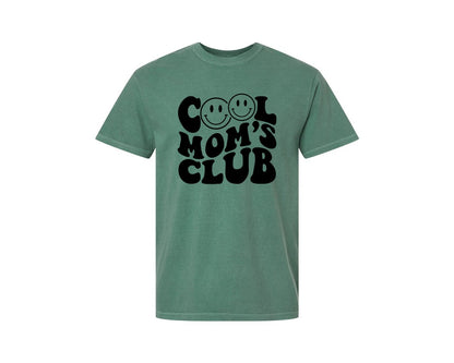 brand:Comfort Colors|color:Light Green|Cool Moms Club Wavy 2 Graphic T-Shirt