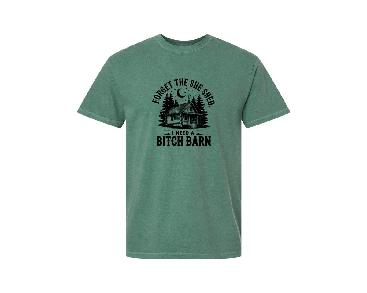 brand:Comfort Colors|color:Light Green|Farm Home Svgforget The She Shed Tshirt Graphic T-Shirt