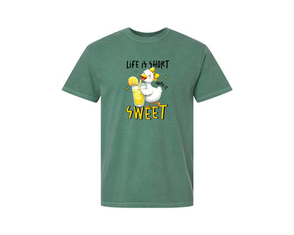 brand:Comfort Colors|color:Light Green|Funny Lemon Goose Positive Mental Health Graphic T-Shirt