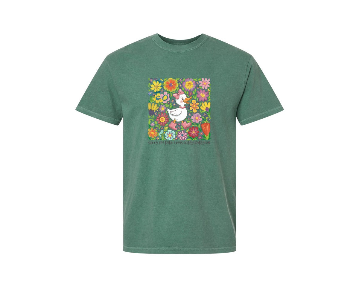 brand:Comfort Colors|color:Light Green|Funny Mama Goose Boho Floral Graphic T-Shirt