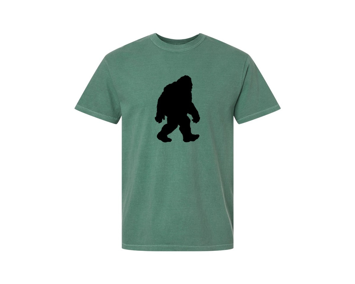 brand:Comfort Colors|color:Light Green|Bigfoot Sasquatch Figure Design Graphic T-Shirt