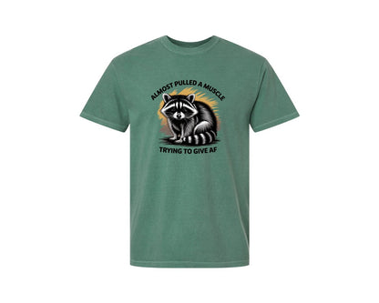 brand:Comfort Colors|color:Light Green|Funny Raccoon Sarcastic Quote Graphic T-Shirt