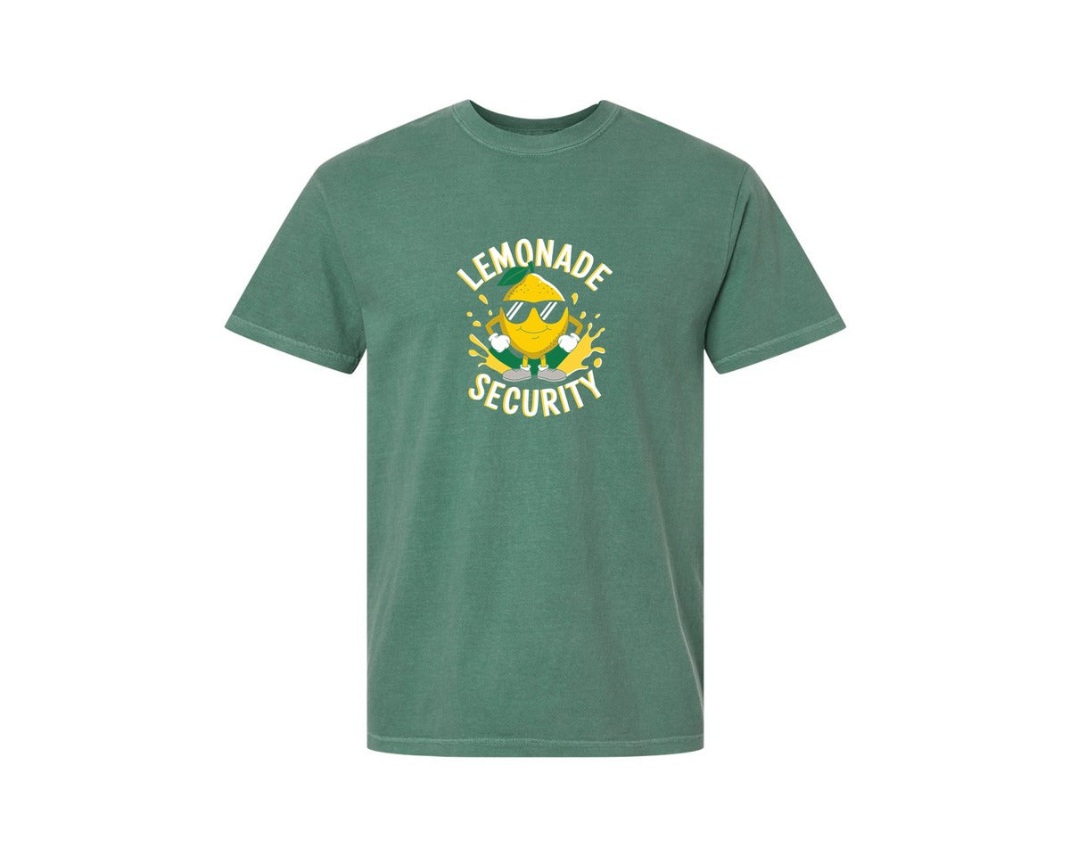brand:Comfort Colors|color:Light Green|Lemonade Security T Shirt Design 2 Graphic T-Shirt
