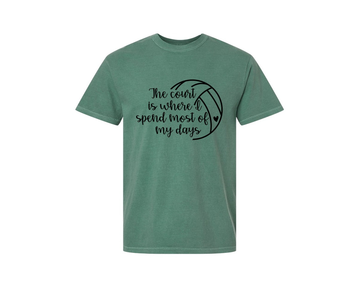 brand:Comfort Colors|color:Light Green|Volleyball Mom 24 Graphic T-Shirt