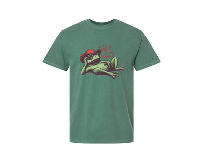 brand:Comfort Colors|color:Light Green|Drama Frog Funny Cowboy Aesthetic Graphic T-Shirt