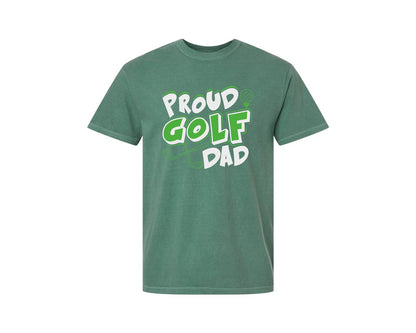brand:Comfort Colors|color:Light Green|Proud Golf Dad Sports Quote Design 4 Graphic T-Shirt