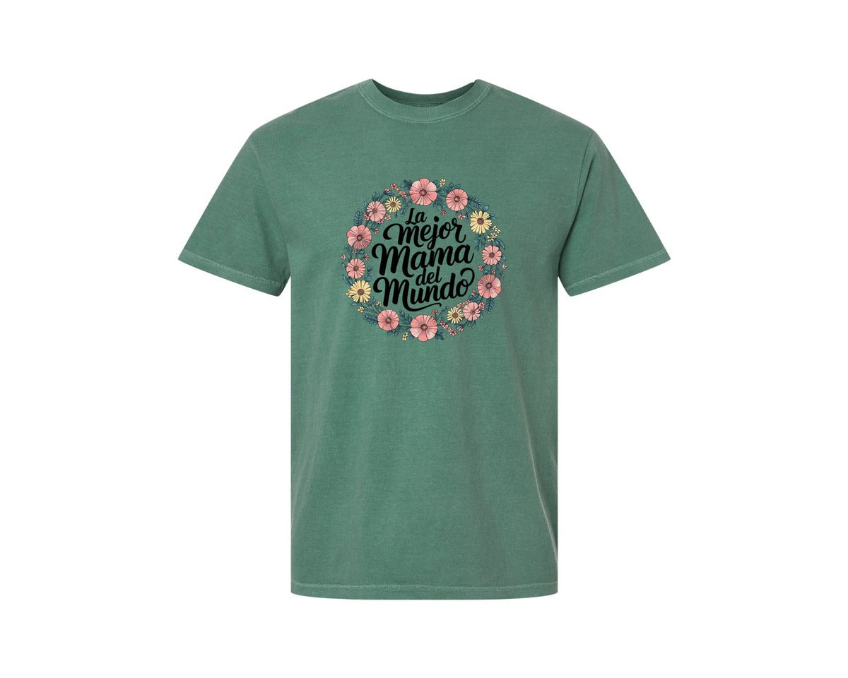 brand:Comfort Colors|color:Light Green|Spanish Mothers Day 5 Graphic T-Shirt
