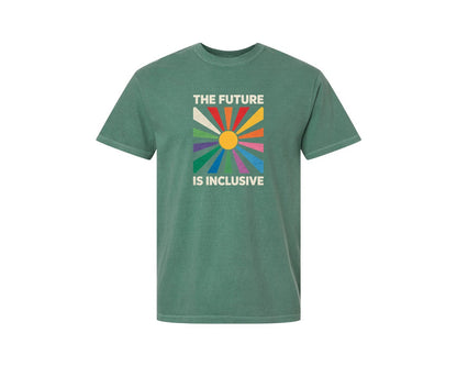 brand:Comfort Colors|color:Light Green|The Future Is Inclusive Lgbtq Pride Graphic T-Shirt
