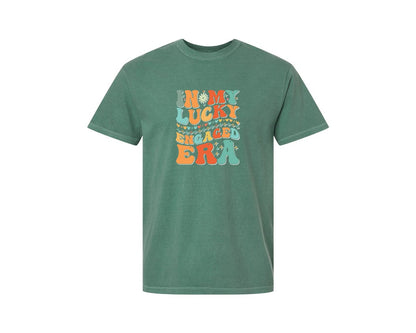 brand:Comfort Colors|color:Light Green|In My Lucky Engaged Era 2 Graphic T-Shirt