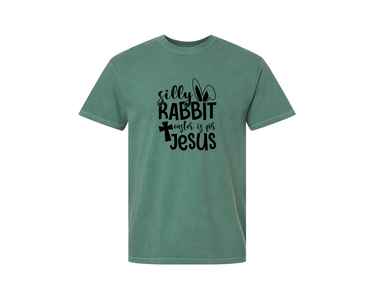 brand:Comfort Colors|color:Light Green|Silly Rabbit Easter Is For Jesus Ea Graphic T-Shirt