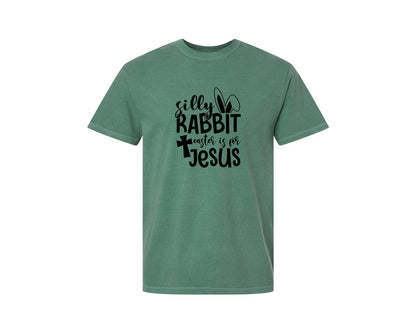 brand:Comfort Colors|color:Light Green|Silly Rabbit Easter Is For Jesus Ea Graphic T-Shirt