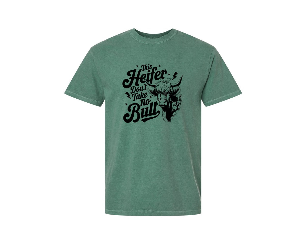 brand:Comfort Colors|color:Light Green|This Heifer Don T Take No Bull T Shi Graphic T-Shirt