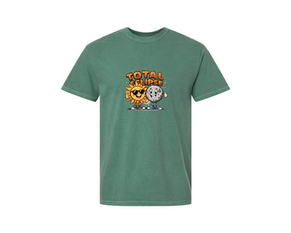 brand:Comfort Colors|color:Light Green|Eclipse Cartoon T Shirt Design Graphic T-Shirt