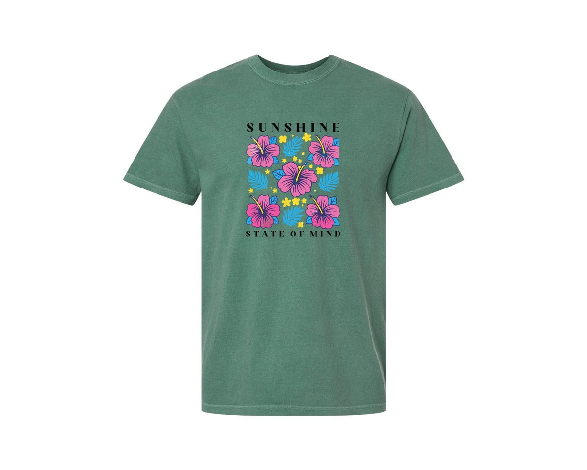 brand:Comfort Colors|color:Light Green|Sunshine State Of Mind Summer Graphic T-Shirt
