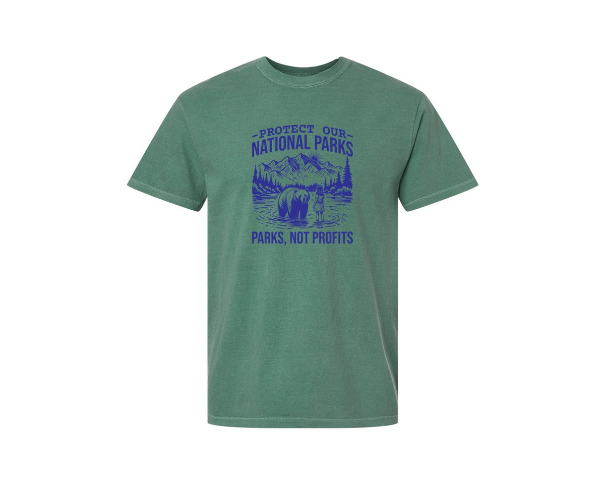 brand:Comfort Colors|color:Light Green|Protect Our National Parks Shirt Save Graphic T-Shirt