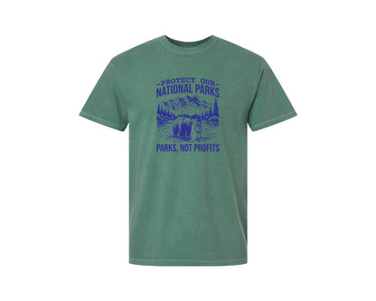 brand:Comfort Colors|color:Light Green|Protect Our National Parks Shirt Save Graphic T-Shirt