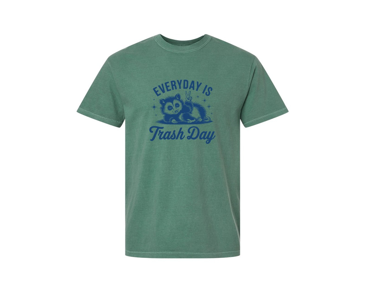 brand:Comfort Colors|color:Light Green|Everyday Is Trash Day Design Graphic T-Shirt