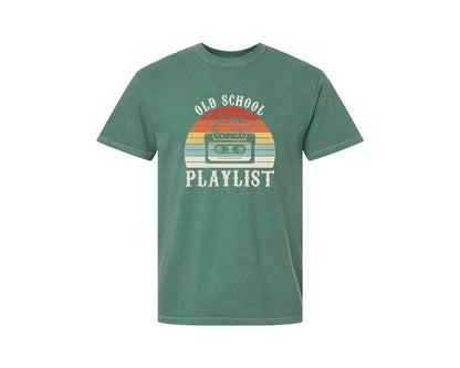 brand:Comfort Colors|color:Light Green|Old School Playlist 70S 80S 90S T Shirts Graphic T-Shirt