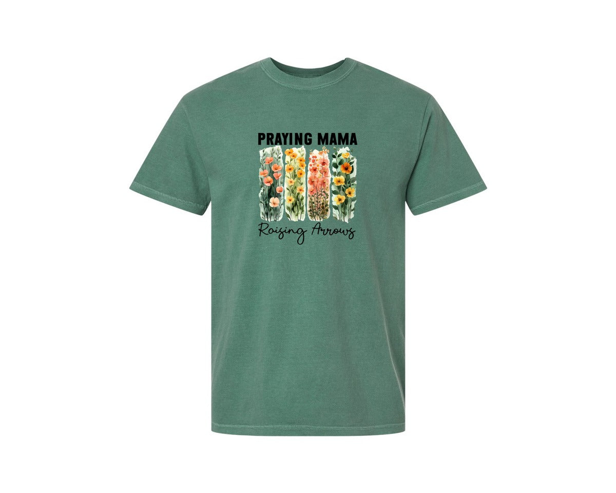 brand:Comfort Colors|color:Light Green|Mothers Day Boho Floral Mama Graphic T-Shirt