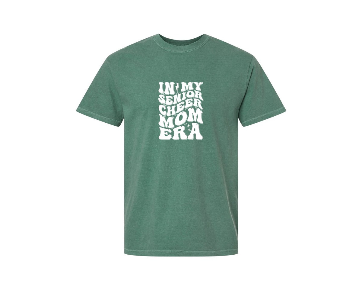 brand:Comfort Colors|color:Light Green|In My Senior Cheer Mom Era 2 Graphic T-Shirt