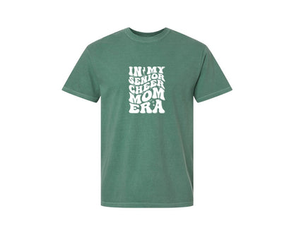 brand:Comfort Colors|color:Light Green|In My Senior Cheer Mom Era 2 Graphic T-Shirt