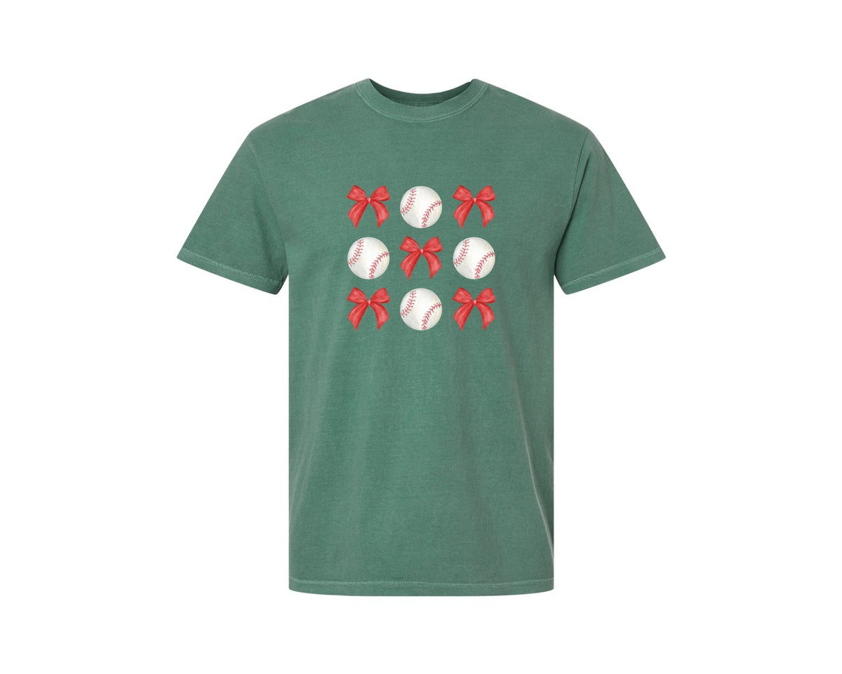 brand:Comfort Colors|color:Light Green|Coquette Baseball Graphic T-Shirt