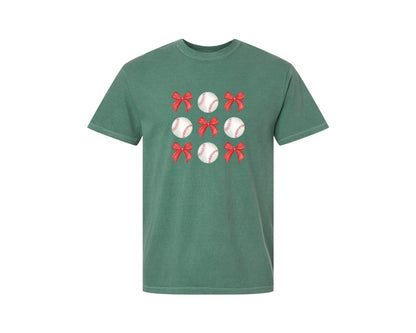 brand:Comfort Colors|color:Light Green|Coquette Baseball Graphic T-Shirt