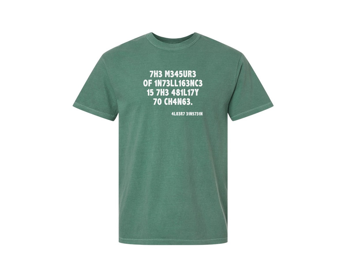 brand:Comfort Colors|color:Light Green|Einstein The Measure Of Intelligence Graphic T-Shirt