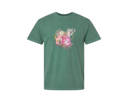 brand:Comfort Colors|color:Light Green|Worlds Best Auntie Heart Graphic T-Shirt