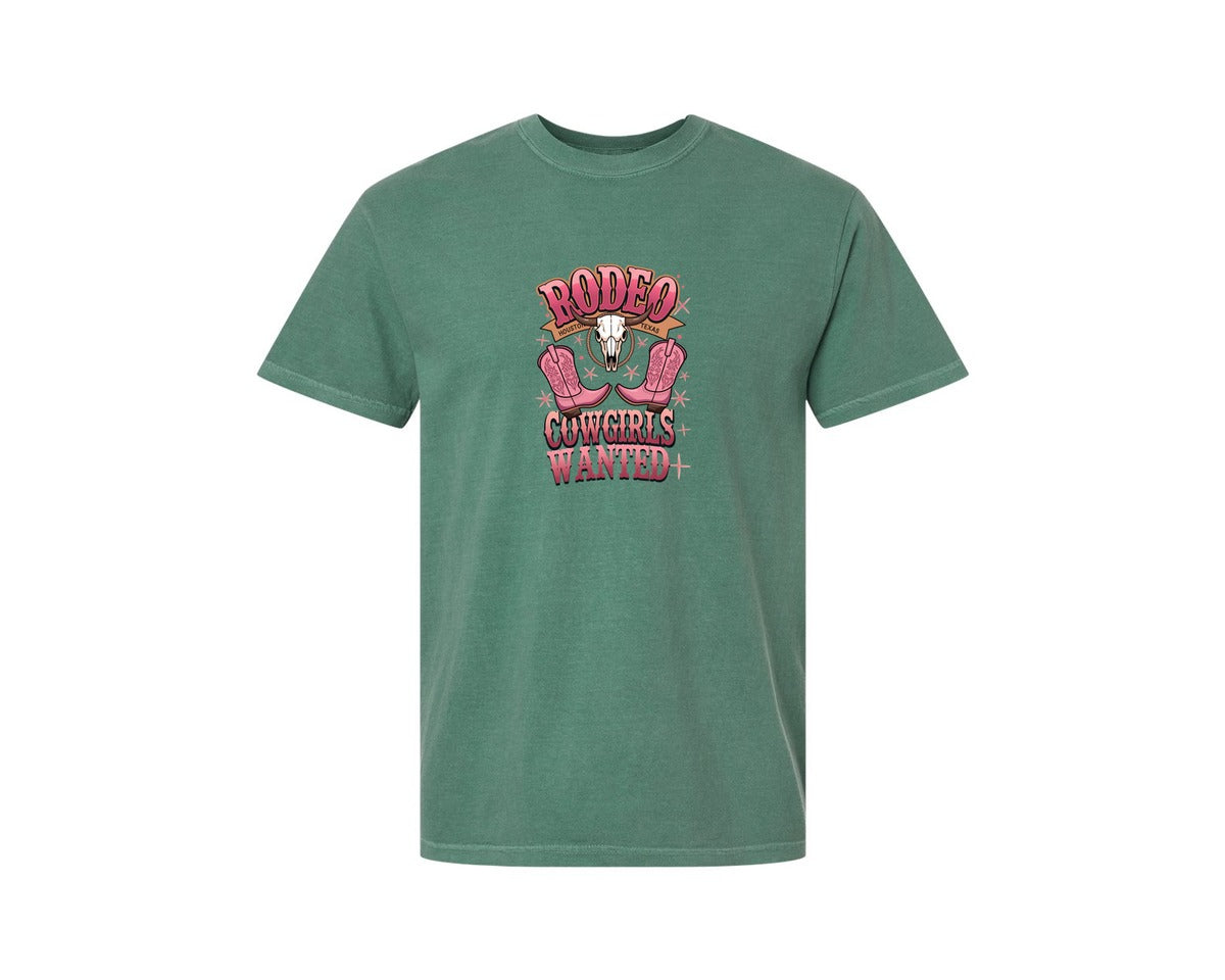 brand:Comfort Colors|color:Light Green|Rodeo Cowgirls Wanted Western Graphic T-Shirt