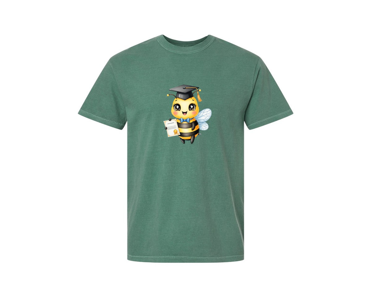 brand:Comfort Colors|color:Light Green|Back To School Bee 28 Graphic T-Shirt