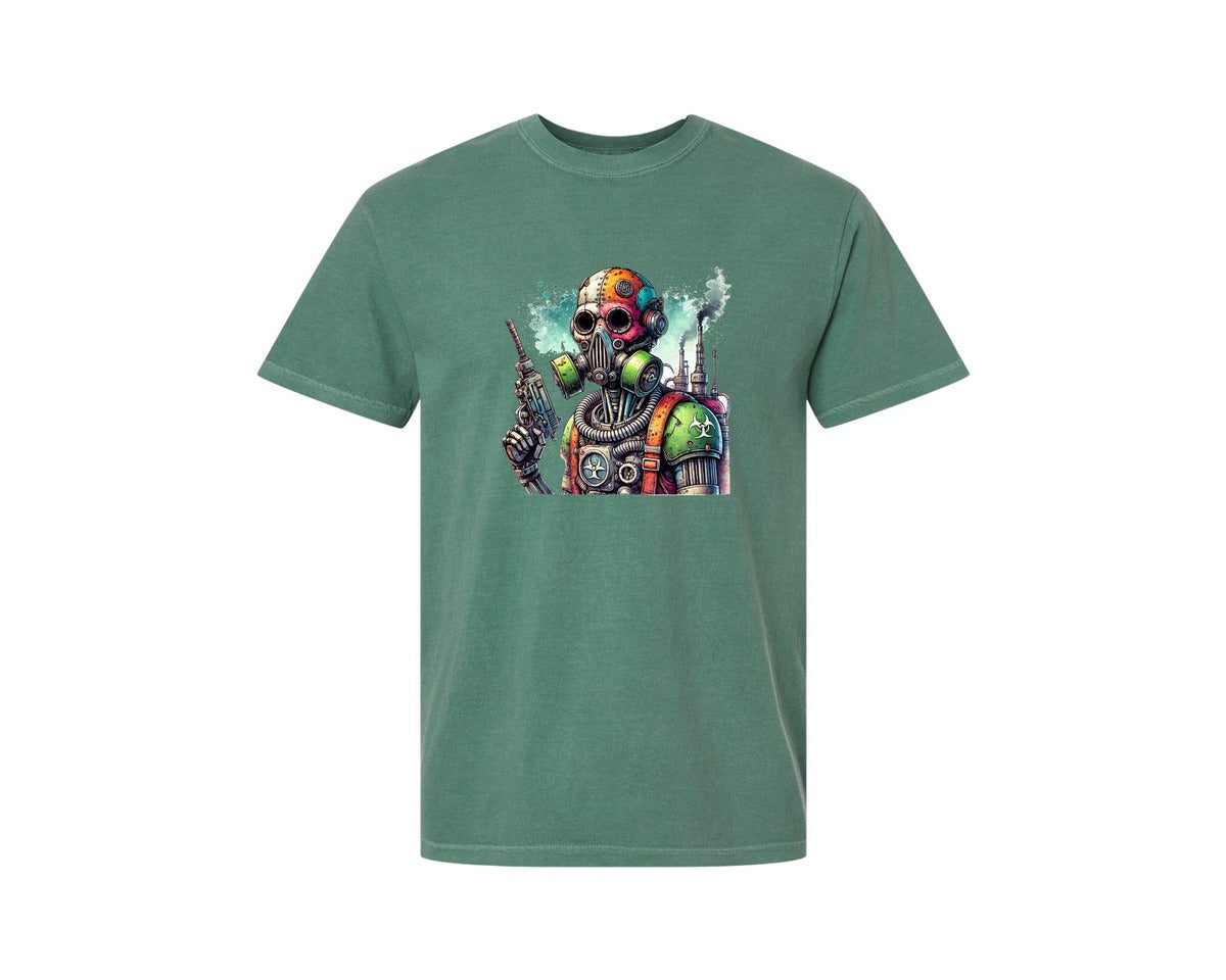 brand:Comfort Colors|color:Light Green|Robot Sublimationsticker Graphic T-Shirt