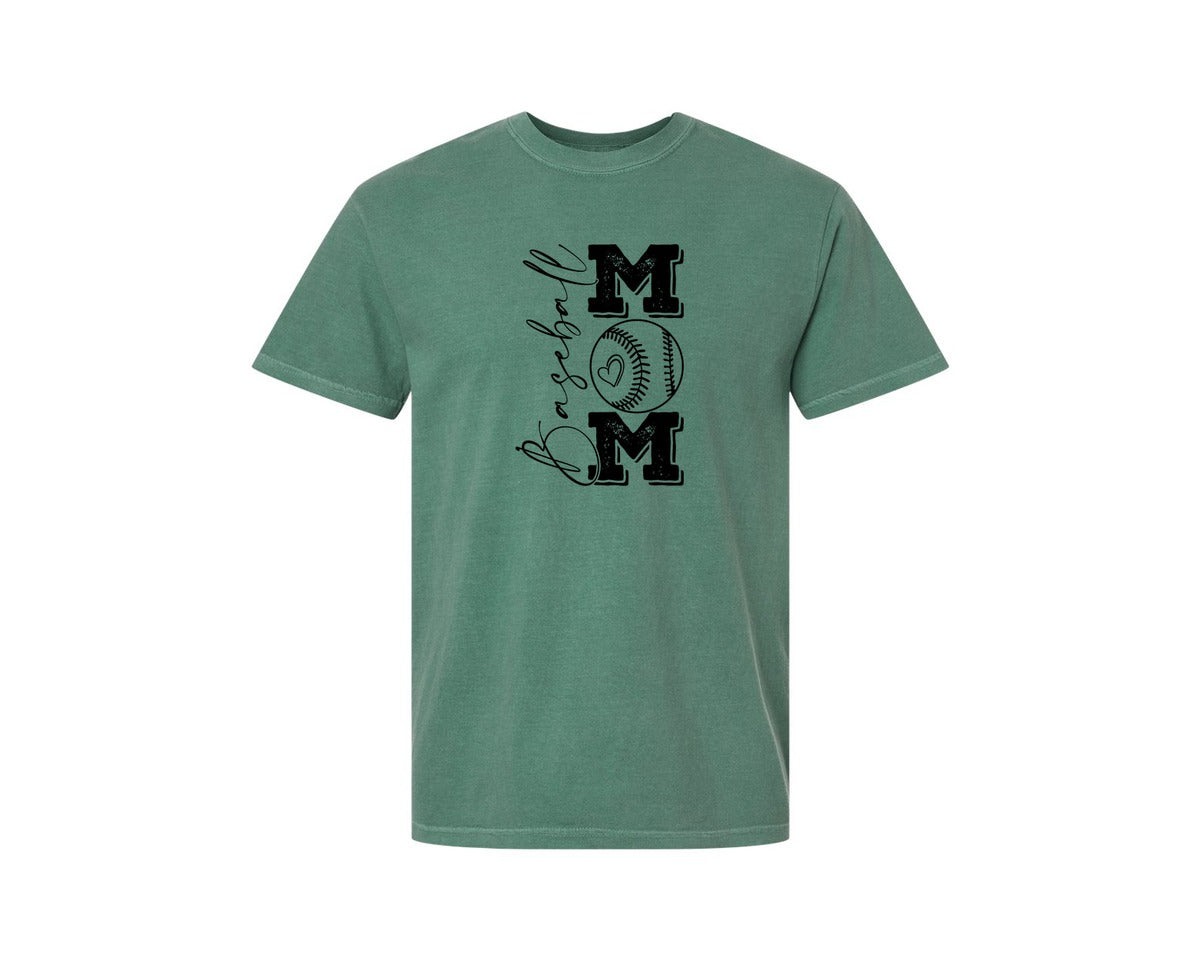 brand:Comfort Colors|color:Light Green|Baseball Mama 16 Graphic T-Shirt