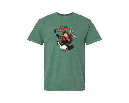 brand:Comfort Colors|color:Light Green|We Are Canada Elbows Up Graphic T-Shirt