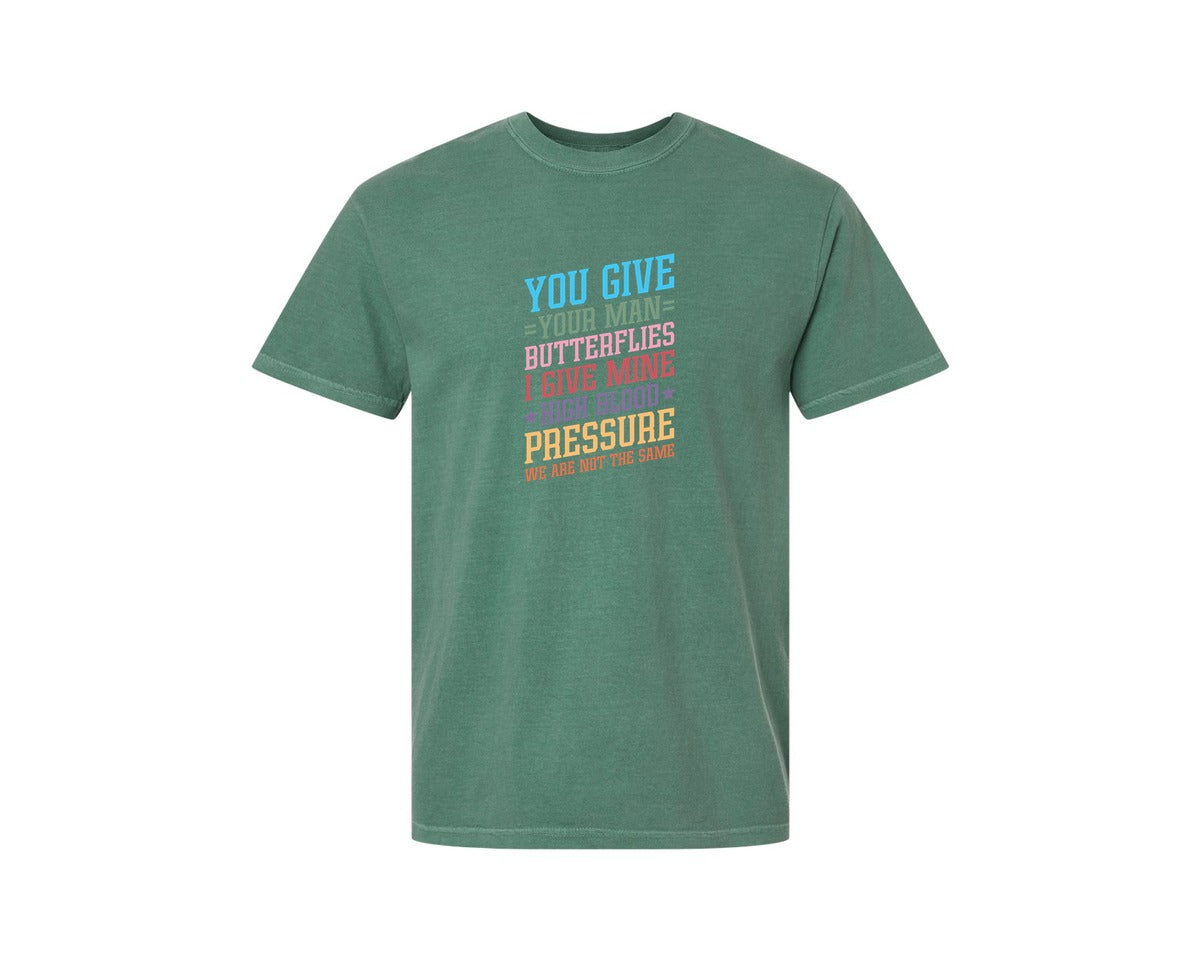 brand:Comfort Colors|color:Light Green|You Give Your Man Butterflies I Give Min Graphic T-Shirt