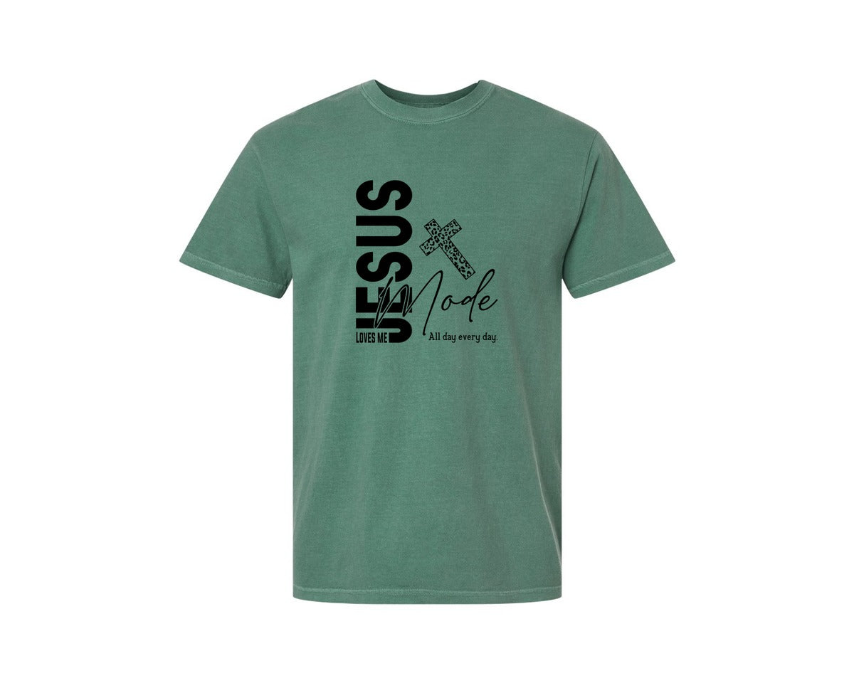 brand:Comfort Colors|color:Light Green|Jesus Loves Me Love Like Jesus Graphic T-Shirt