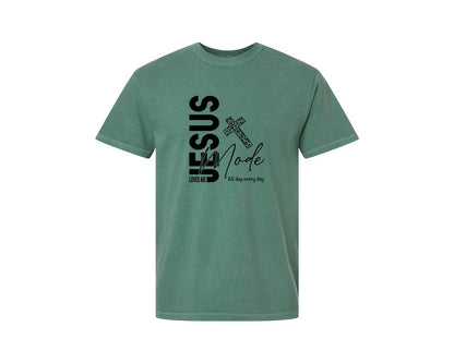 brand:Comfort Colors|color:Light Green|Jesus Loves Me Love Like Jesus Graphic T-Shirt