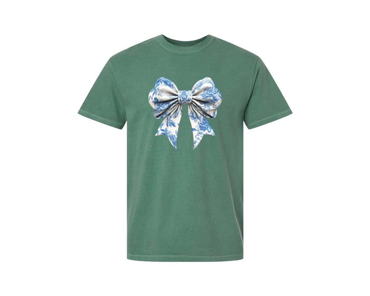 brand:Comfort Colors|color:Light Green|Bow Bow T Shirt Design Graphic T-Shirt