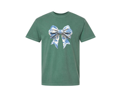 brand:Comfort Colors|color:Light Green|Bow Bow T Shirt Design Graphic T-Shirt