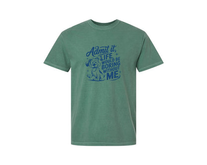 brand:Comfort Colors|color:Light Green|Admit It Life Would Be Boring Without Me 175 Graphic T-Shirt
