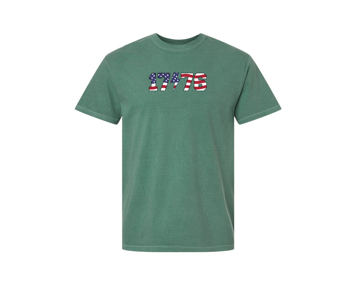 brand:Comfort Colors|color:Light Green|America 1776 4Th Of July Patriotic 5 Graphic T-Shirt