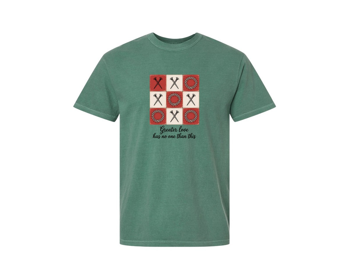 brand:Comfort Colors|color:Light Green|Greater Love Valentine Graphic T-Shirt