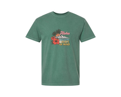 brand:Comfort Colors|color:Light Green|Aloha State Of Mind T Shirt Design 2 Graphic T-Shirt
