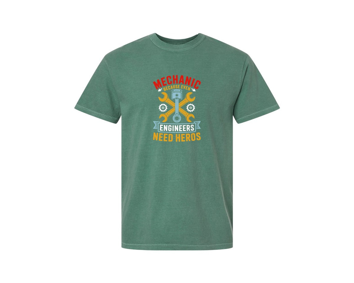 brand:Comfort Colors|color:Light Green|Mechanic Engineer T Shirt Graphic T-Shirt