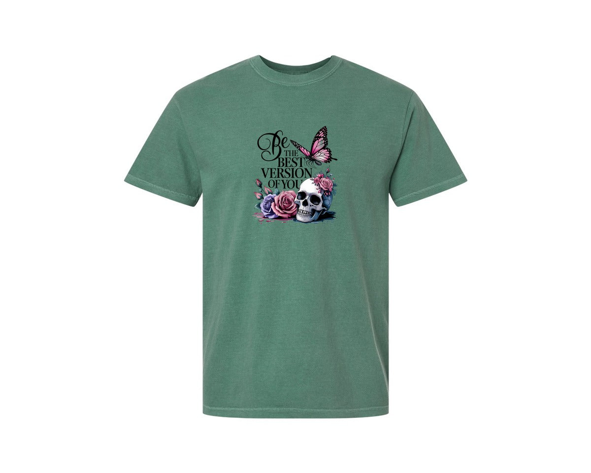 brand:Comfort Colors|color:Light Green|Be The Best Version Of You Self Love 2 Graphic T-Shirt