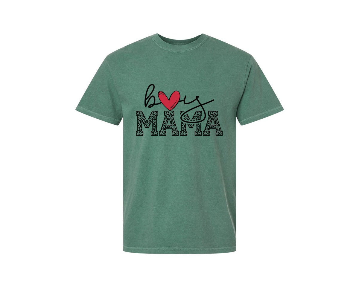 brand:Comfort Colors|color:Light Green|Boy Mama Mama Boy 2 Graphic T-Shirt