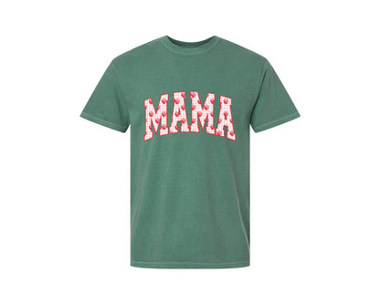 brand:Comfort Colors|color:Light Green|Mama Summer Spring Mama Strawberry Graphic T-Shirt