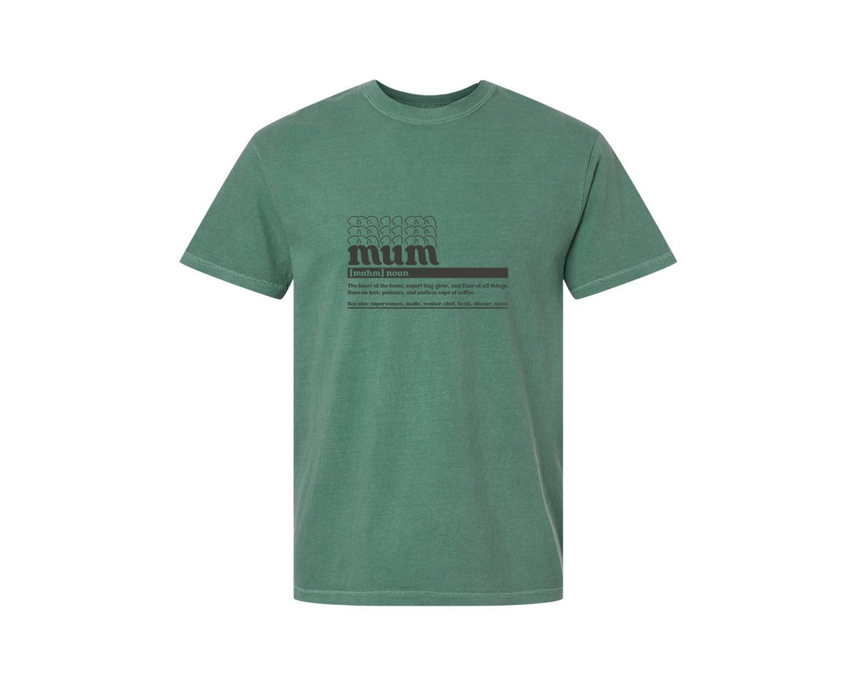 brand:Comfort Colors|color:Light Green|Mother Mum Funny Definition Graphic T-Shirt