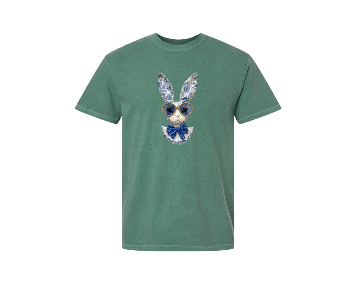 brand:Comfort Colors|color:Light Green|Cute Bunny T Shirt Bunny 2 Graphic T-Shirt