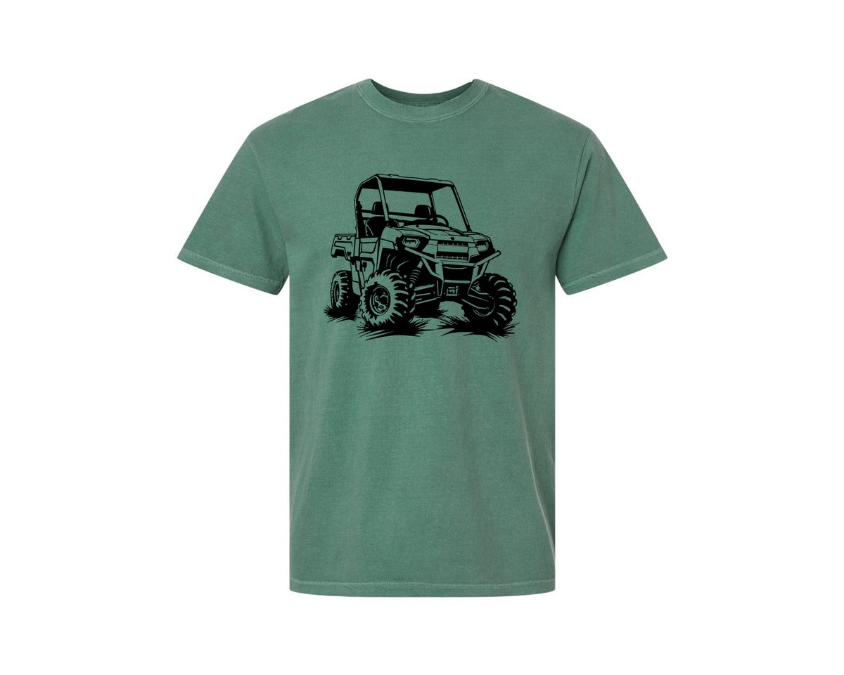 brand:Comfort Colors|color:Light Green|Atv Atv Riding Graphic T-Shirt